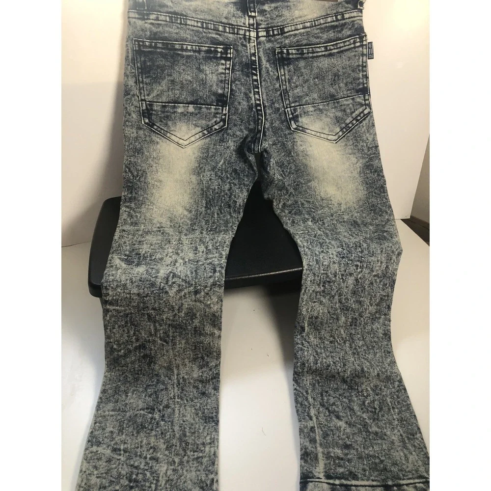 Phat Farm Boys Size 8 Skinny Stretch Jeans‎ Blue Acid Wash Denim Teen